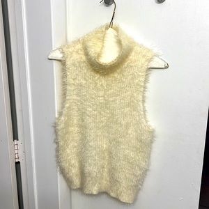 Express cowl neck short sleeve wool sweater top